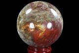 Large, Colorful Petrified Wood Sphere - Madagascar #92405-1